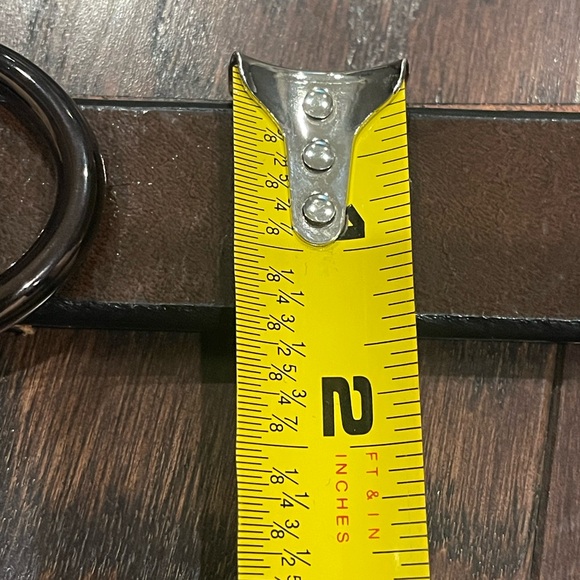 FOSSIL Unisex Waist Belt Size Large Genuine Leather Brown - Picture 6 of 6